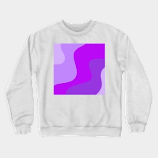 Retro Liquid Abstract Swirl in Purple Crewneck Sweatshirt